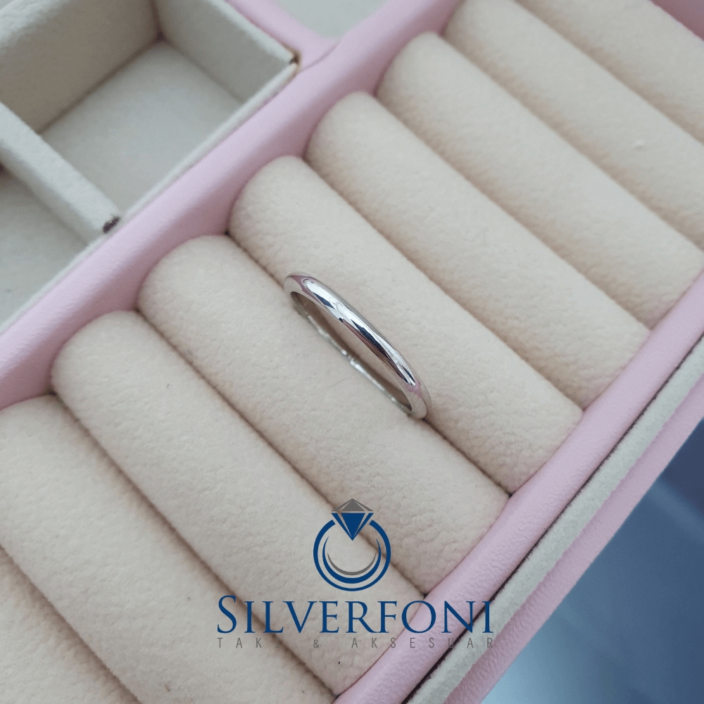 Silverfoni  Bayan 2mm Klasik Gümüş Alyans