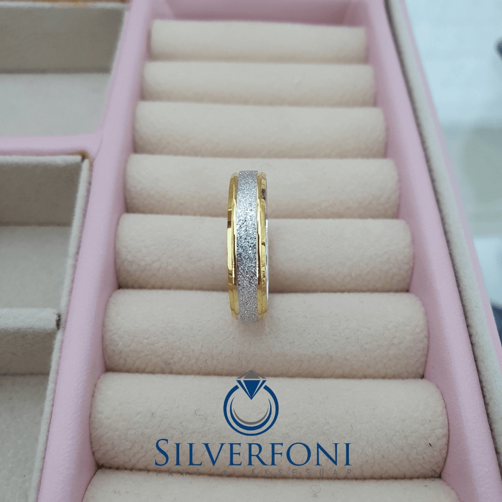 Bayan Küt Kesim Sarı Şerit Model Alyans - Silverfoni