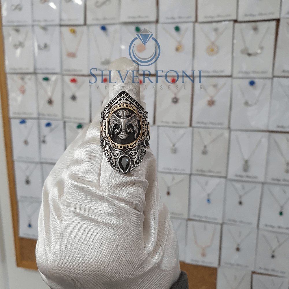 Silverfoni 925 Ayar Gümüş Koleksiyon 2  erkek yüzük
