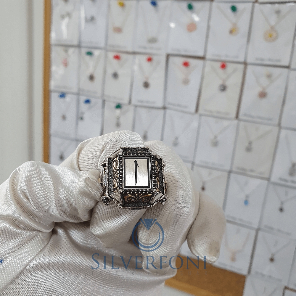 Silverfoni 925 Ayar Gümüş Koleksiyon 9  erkek yüzük