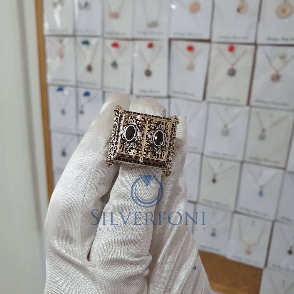 Silverfoni 925 Ayar Gümüş Koleksiyon 10  erkek yüzük