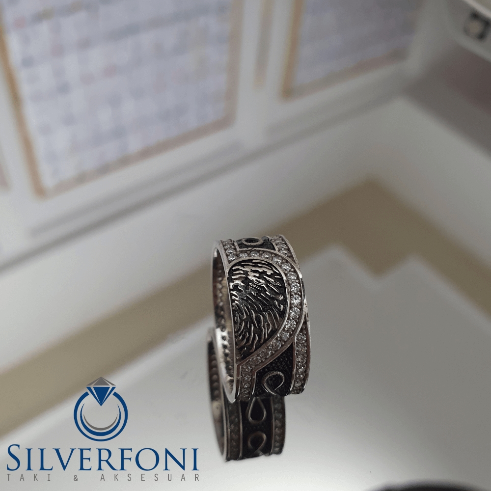 Silverfoni  Sonsuz Kalp Modeli Kadın Taşlı Alyans