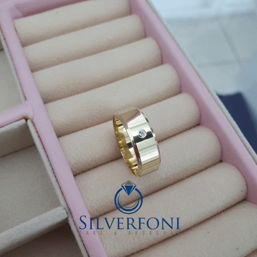Silverfoni Minimal Işıltı Bayan Alyans