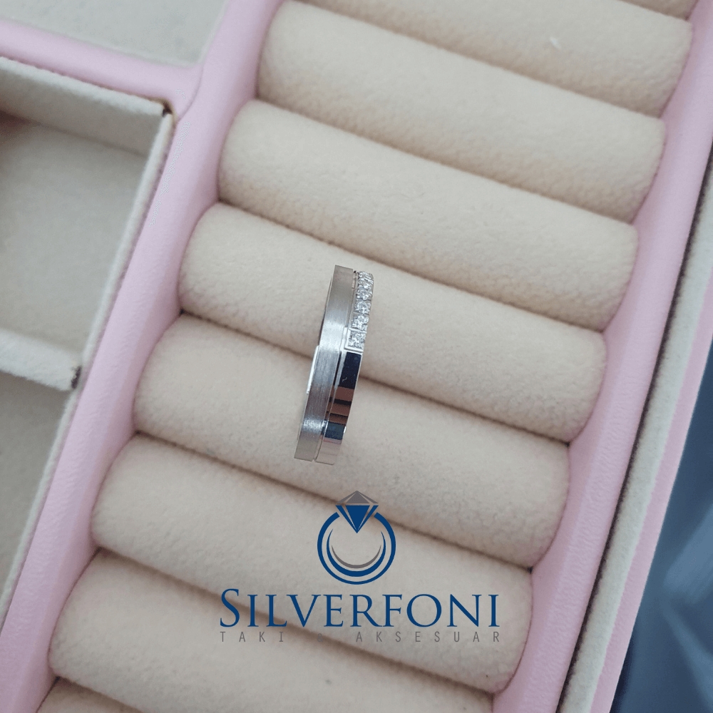 Silverfoni  Harmoni Taşlı Bayan Alyans