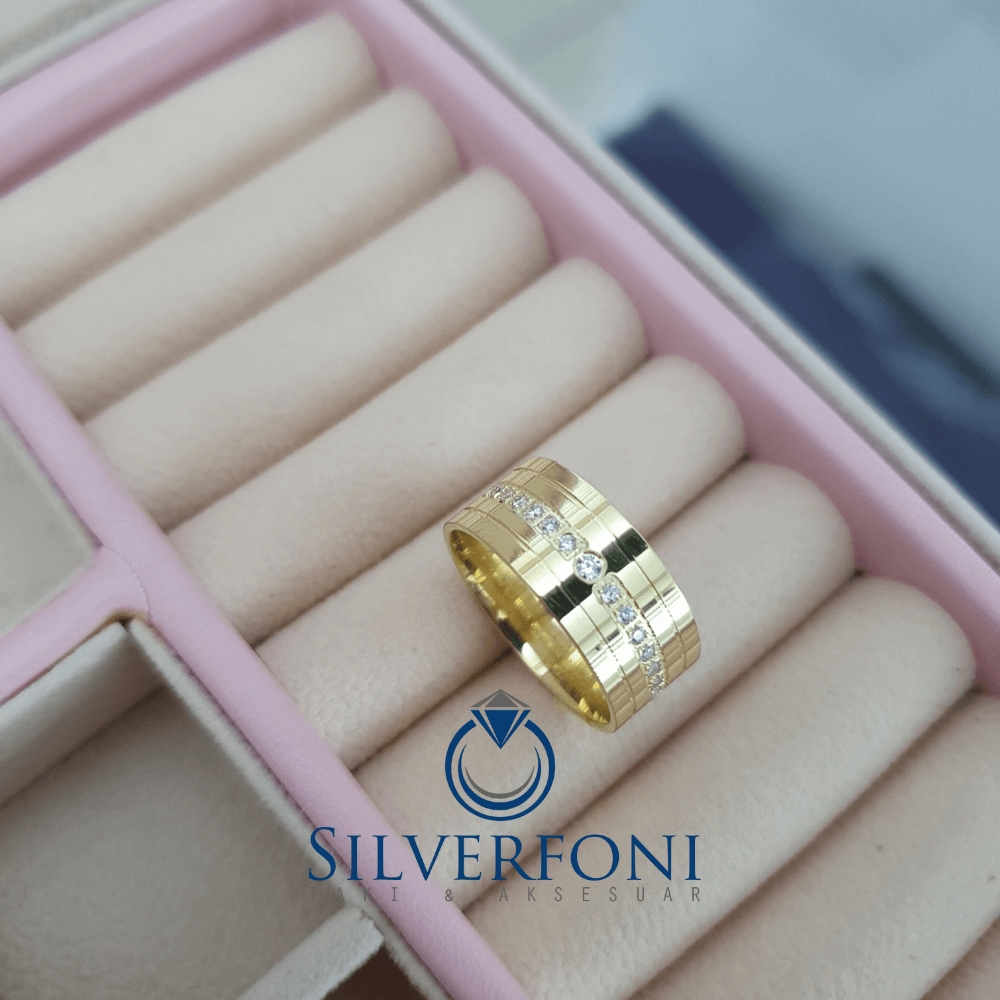 Silverfoni Safir Taşlı Bayan Alyans