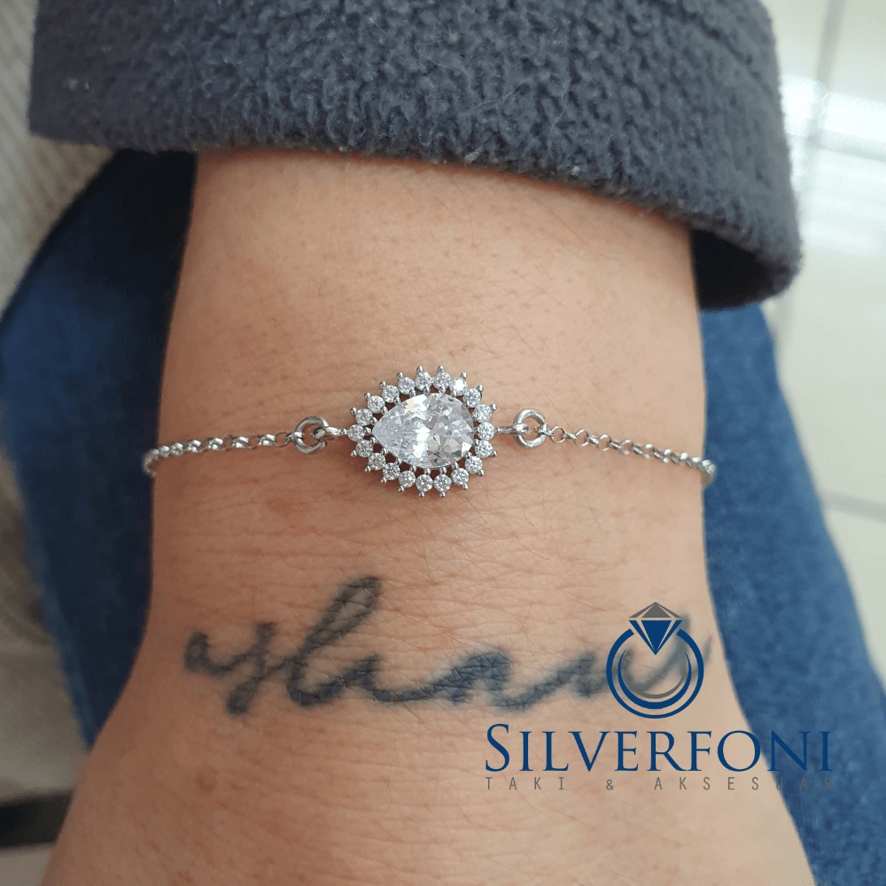 Silverfoni 925 Ayar Gümüş  Baget  Bileklik