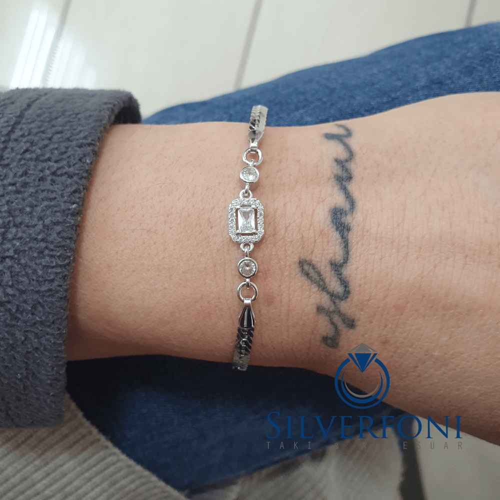 Silverfoni 925 Ayar Gümüş Baget Bileklik