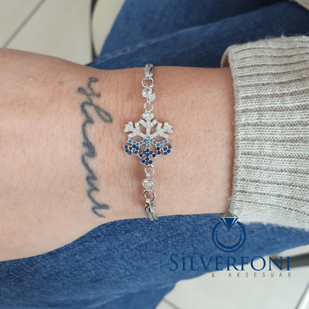 Silverfoni 925 Ayar Gümüş Kartanesi  Bileklik