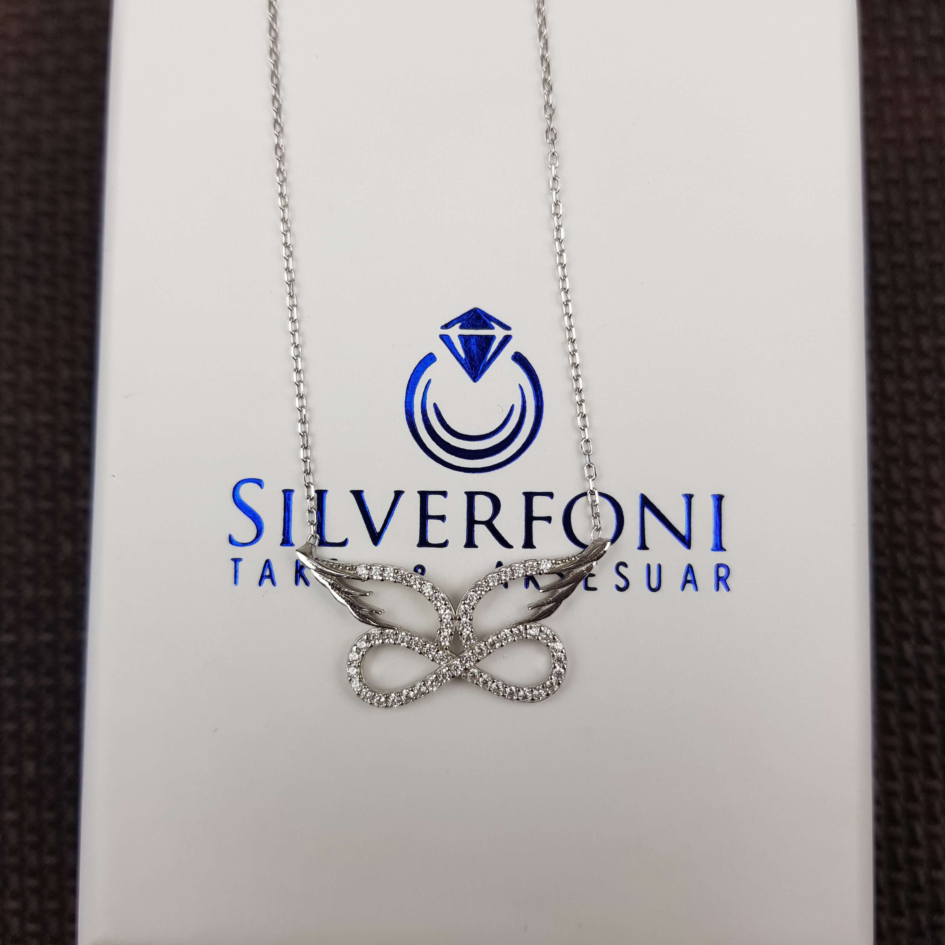 Silverfoni 925 Ayar Gümüş Sonsuz kanat  Kolye