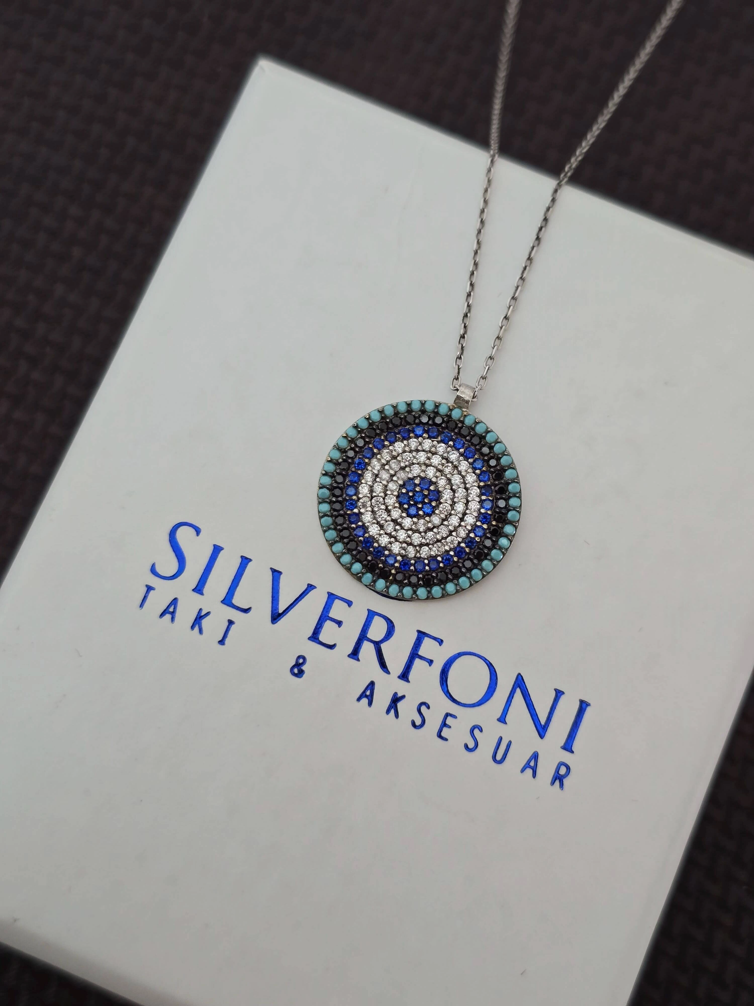 Silverfoni 925 Ayar Gümüş Bayan nazarlık Kolye