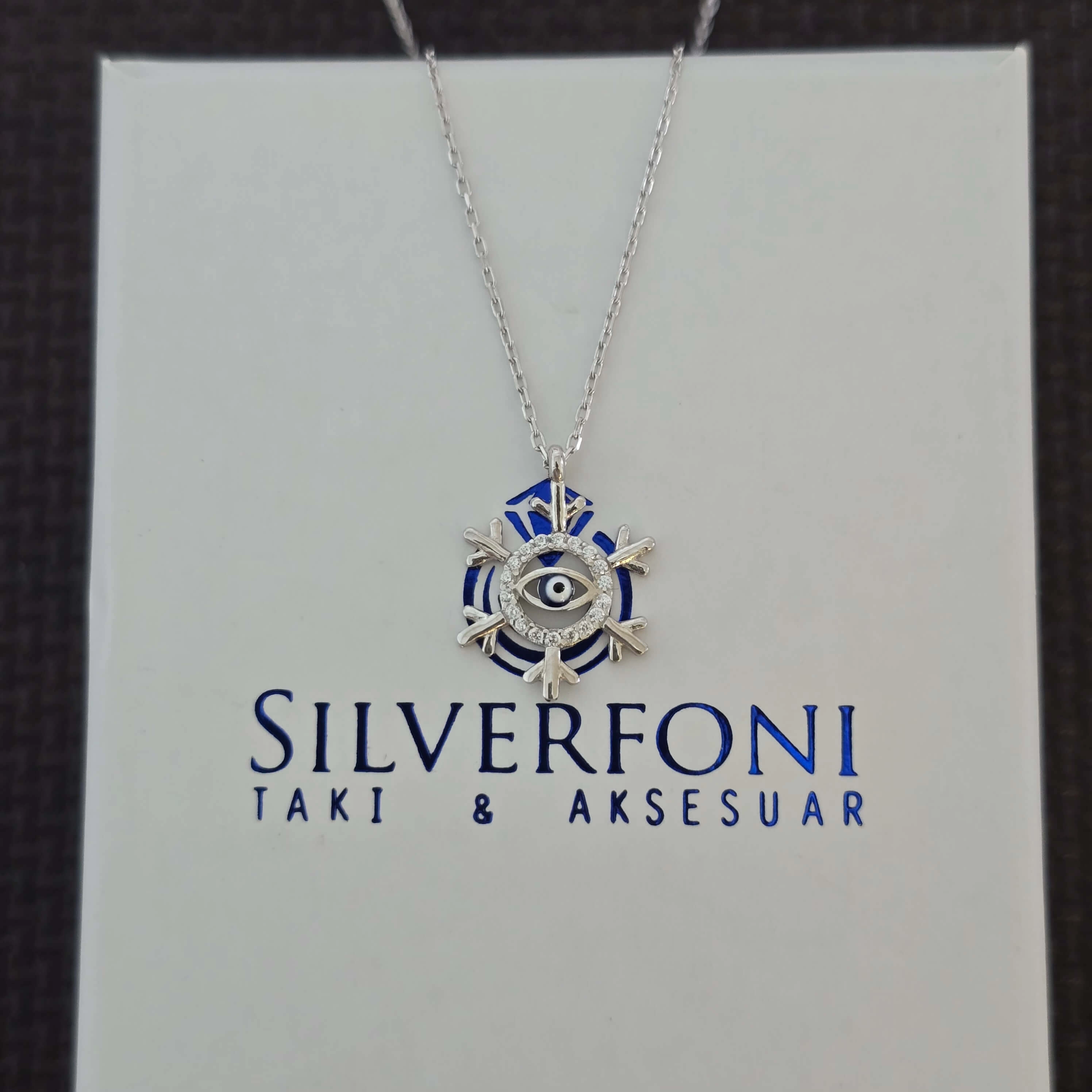 Silverfoni 925 Ayar Gümüş Bayan Kar Tanesi Kolye