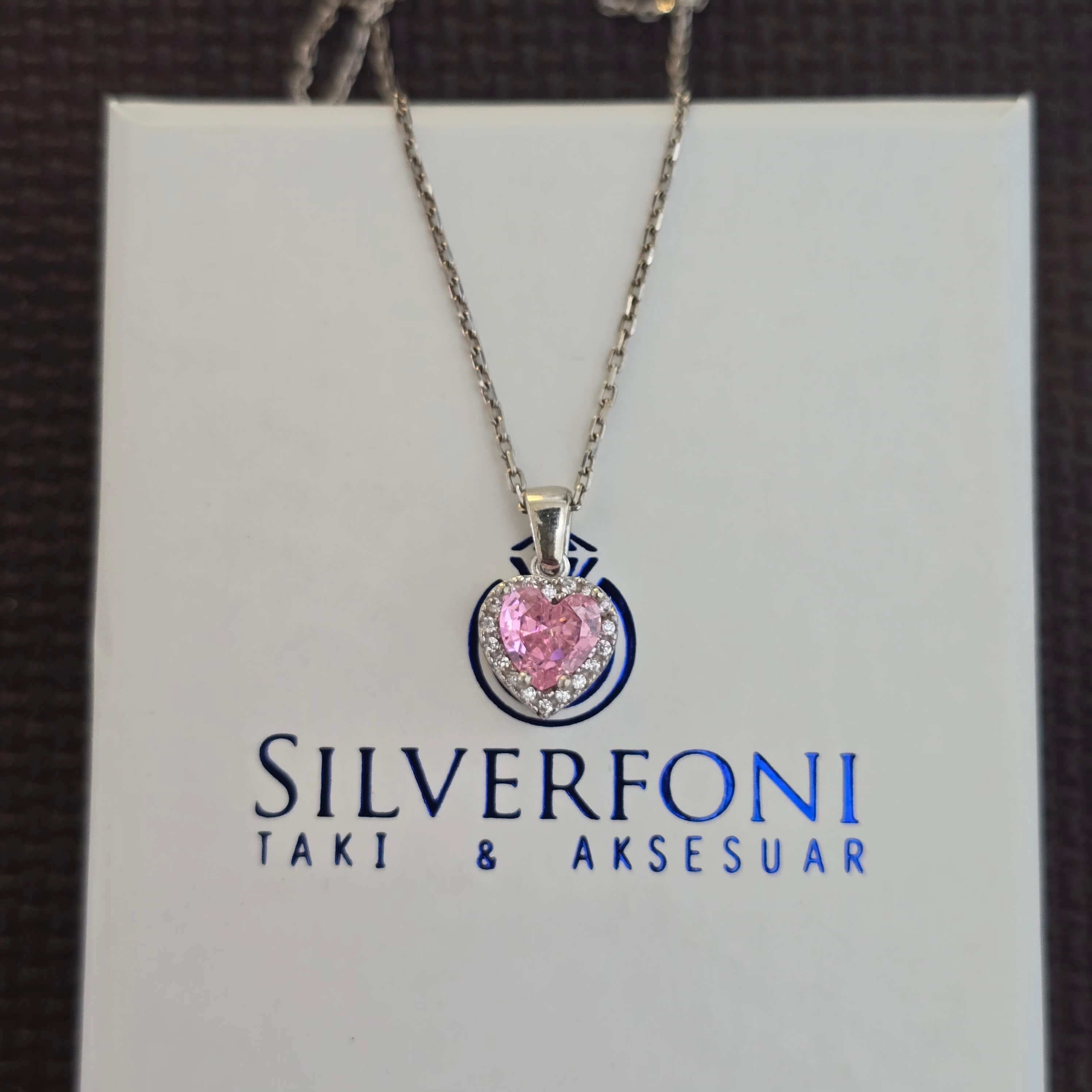 Silverfoni 925 Ayar Gümüş Bayan Kalp Kolye