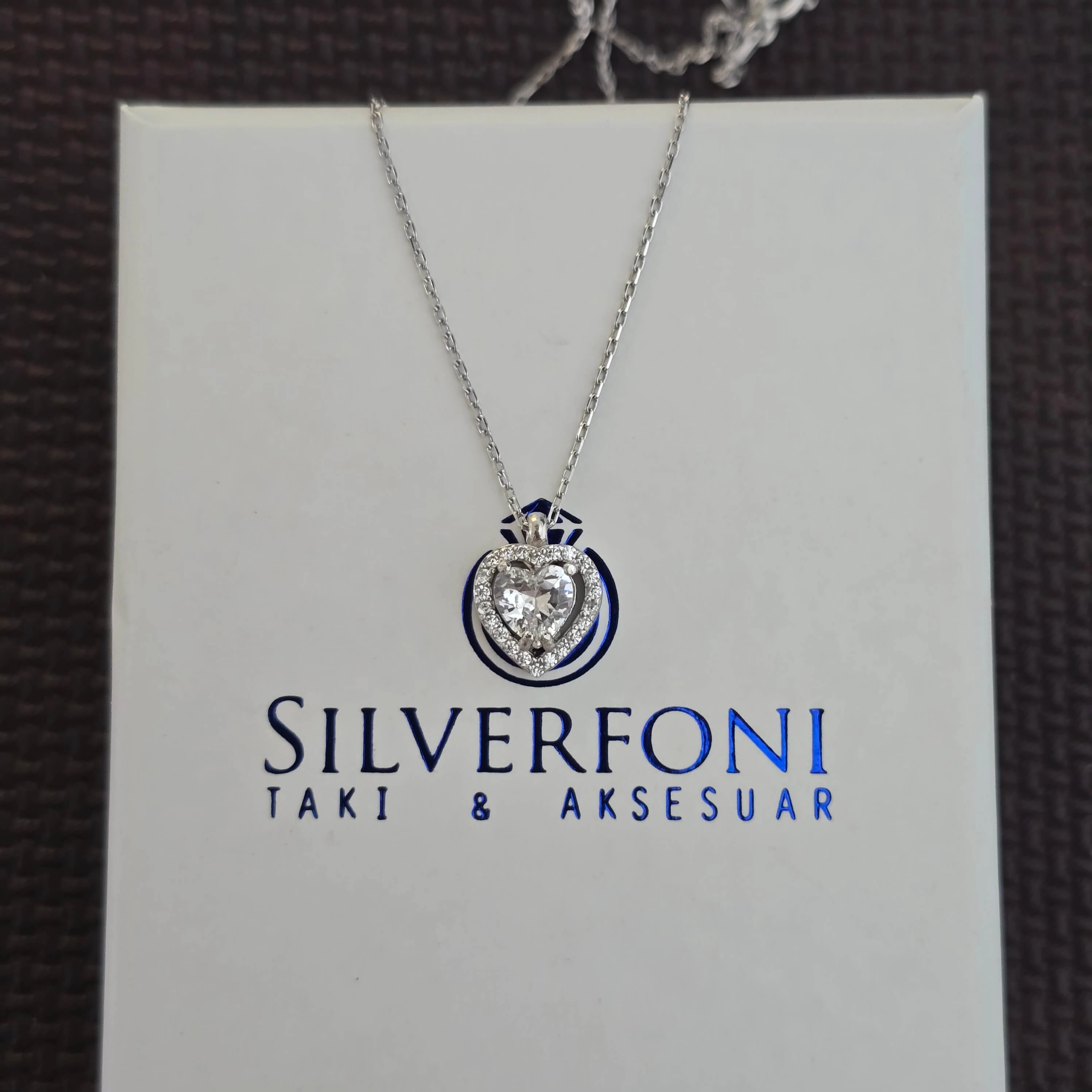 Silverfoni 925 Ayar Gümüş Bayan Kalp Kolye