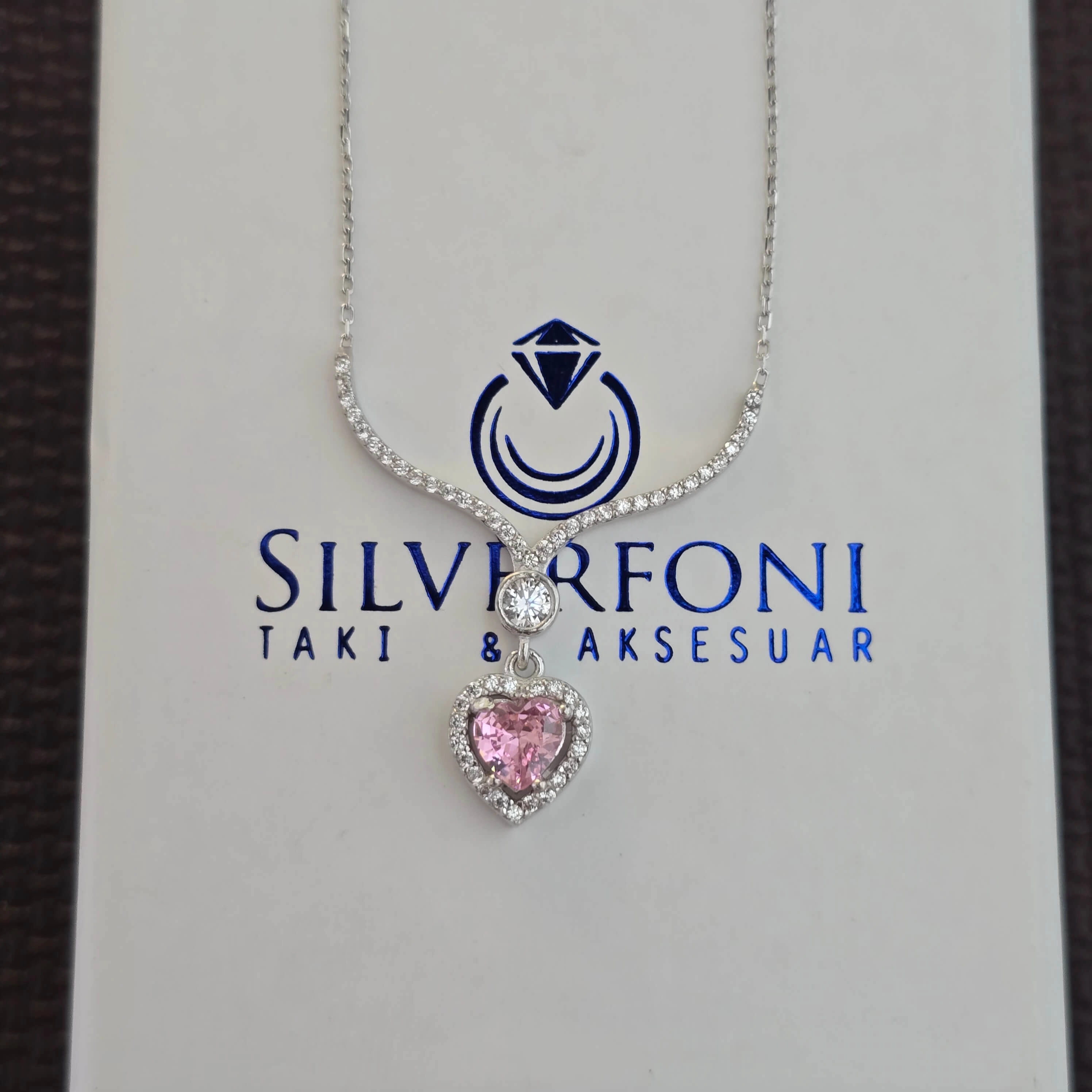 Silverfoni 925 Ayar Gümüş Bayan Kalp Kolye