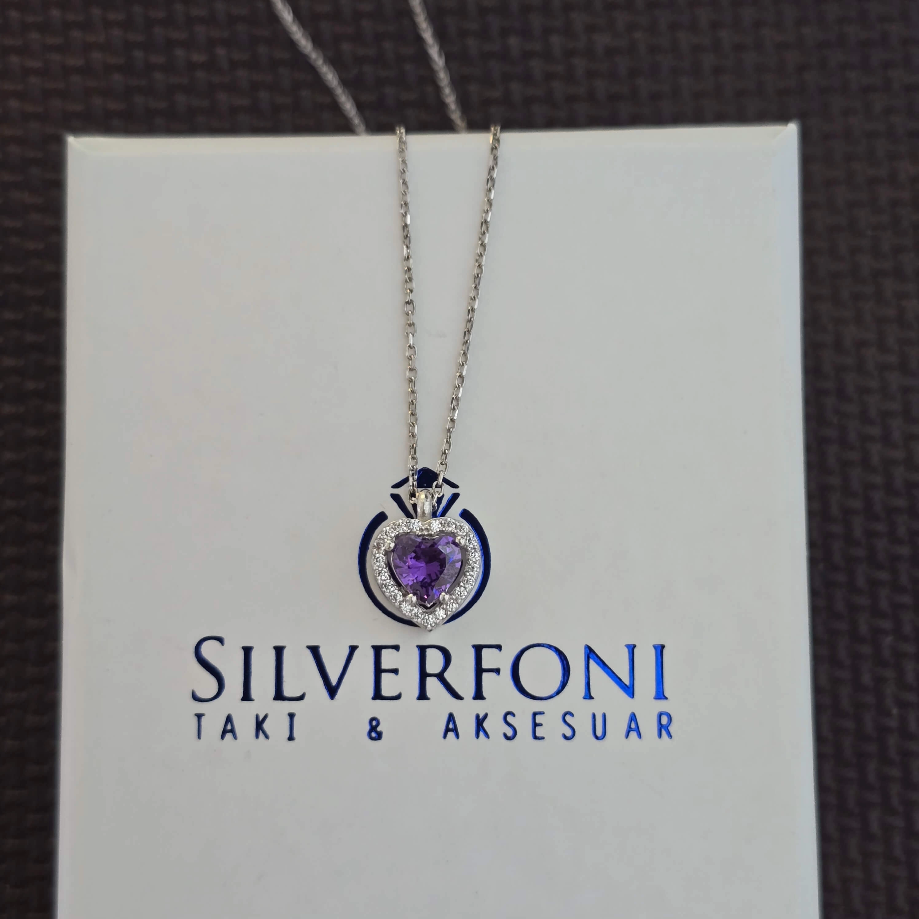 Silverfoni 925 Ayar Gümüş Bayan Kalp Kolye