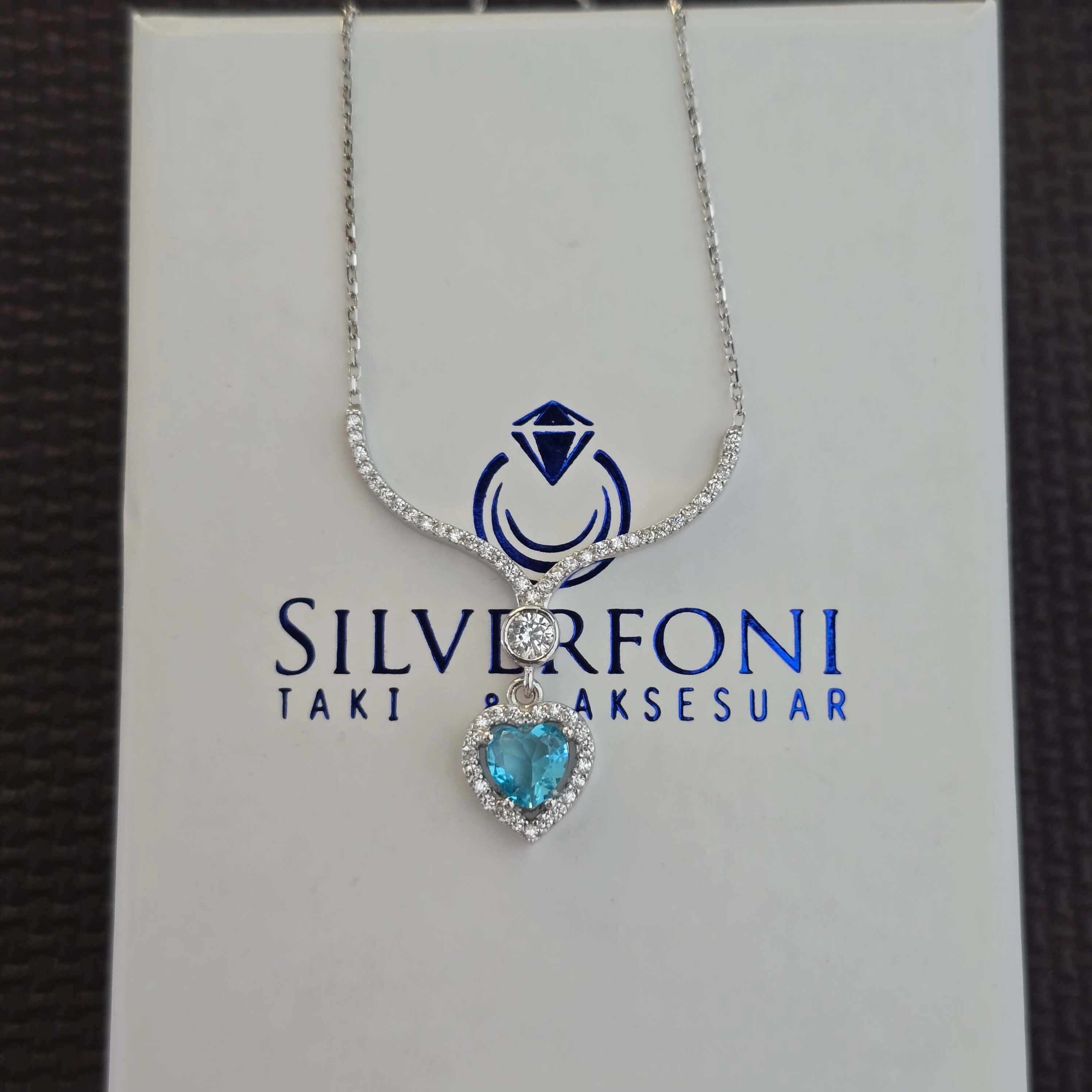 Silverfoni 925 Ayar Gümüş Bayan Kalp Kolye