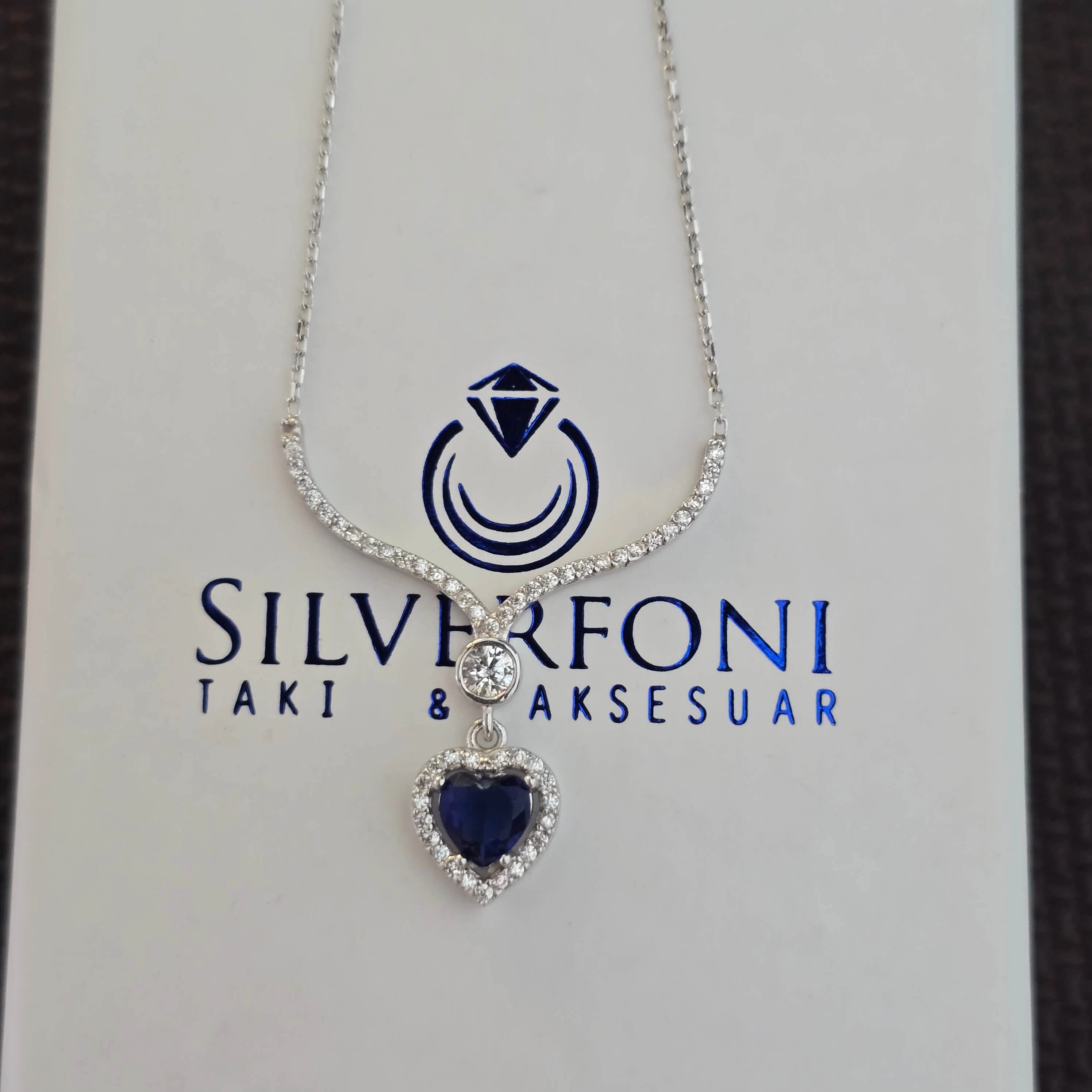 Silverfoni 925 Ayar Gümüş Bayan Kalp Kolye