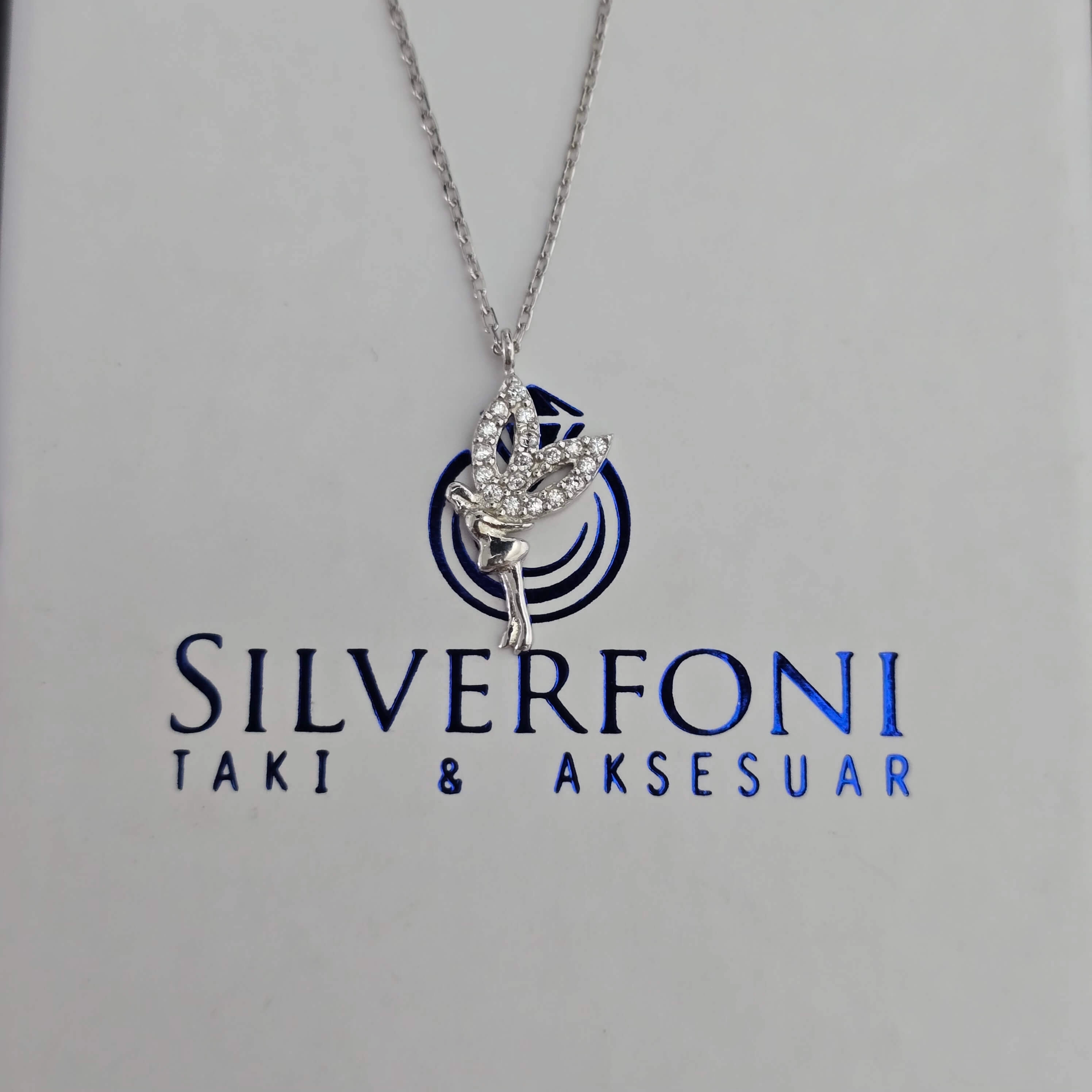 Silverfoni 925 Ayar Gümüş Bayan Kuş Kolye