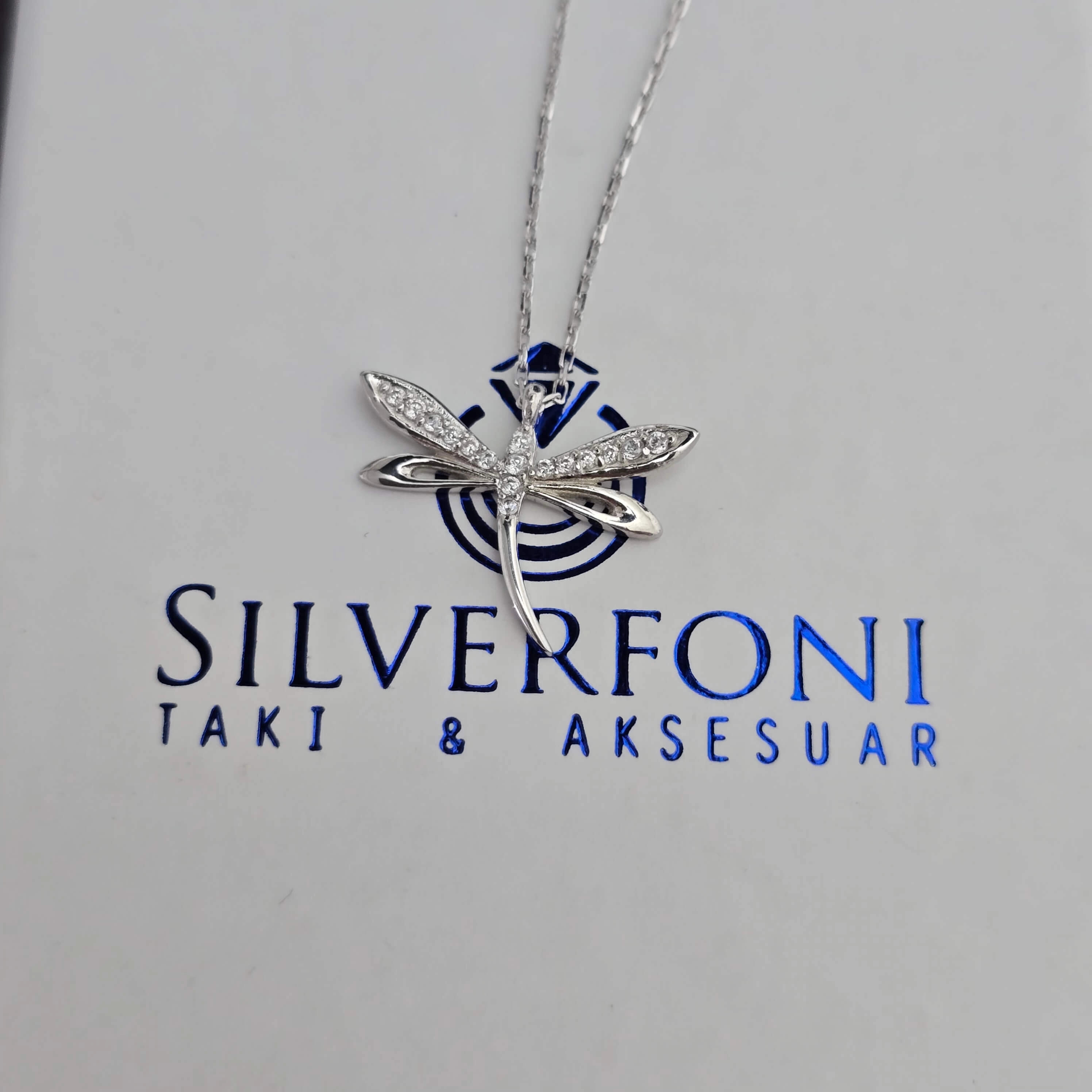 Silverfoni 925 Ayar Gümüş Bayan Kelebek Kolye
