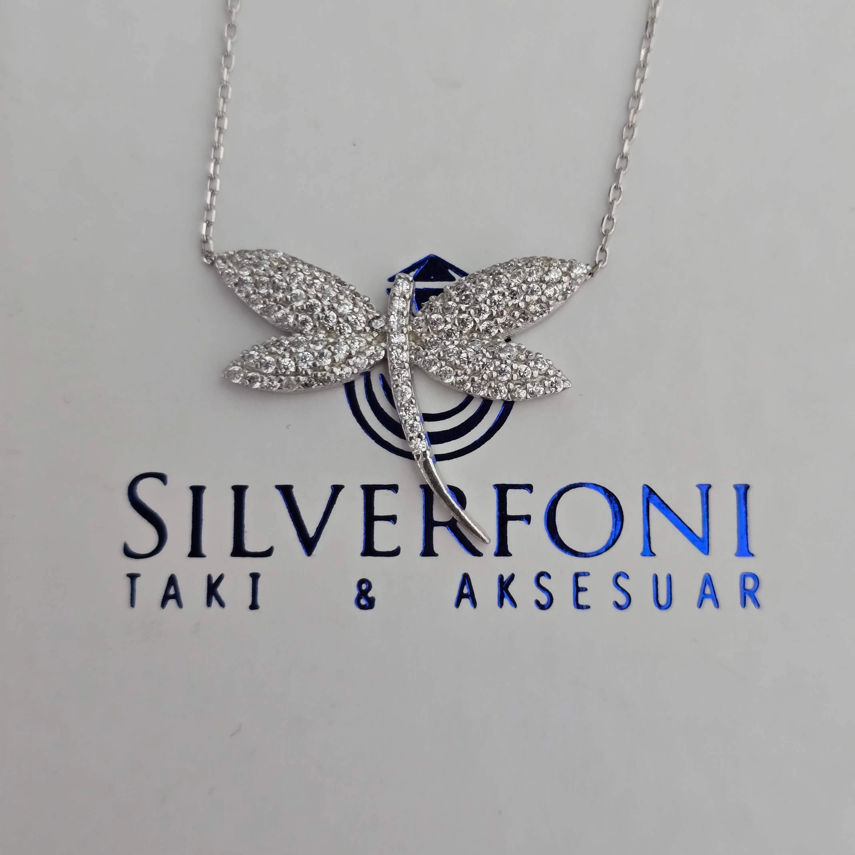 Silverfoni 925 Ayar Gümüş Bayan Kelebek Kolye