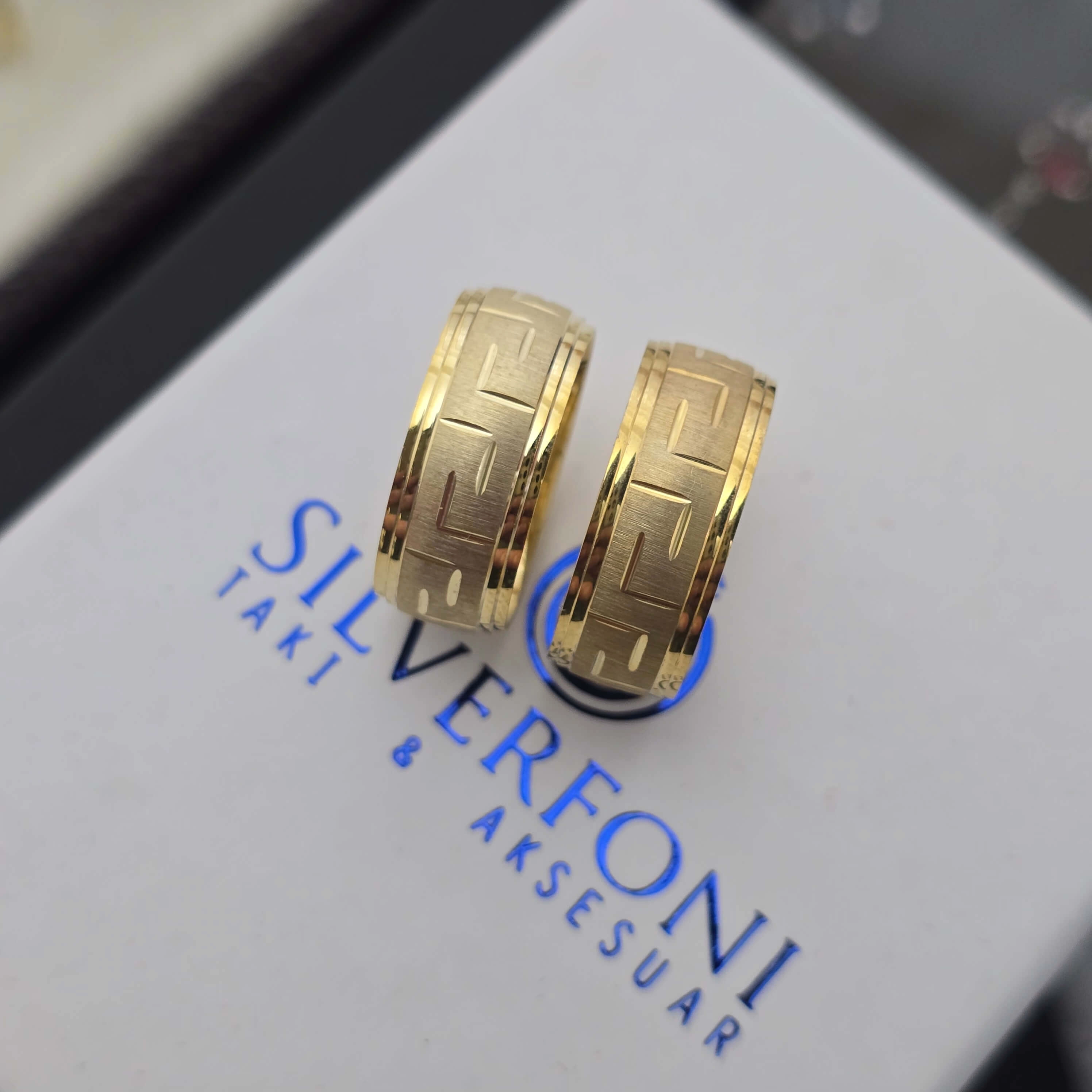 Kuvars Modeli Çift Alyans – Silverfoni