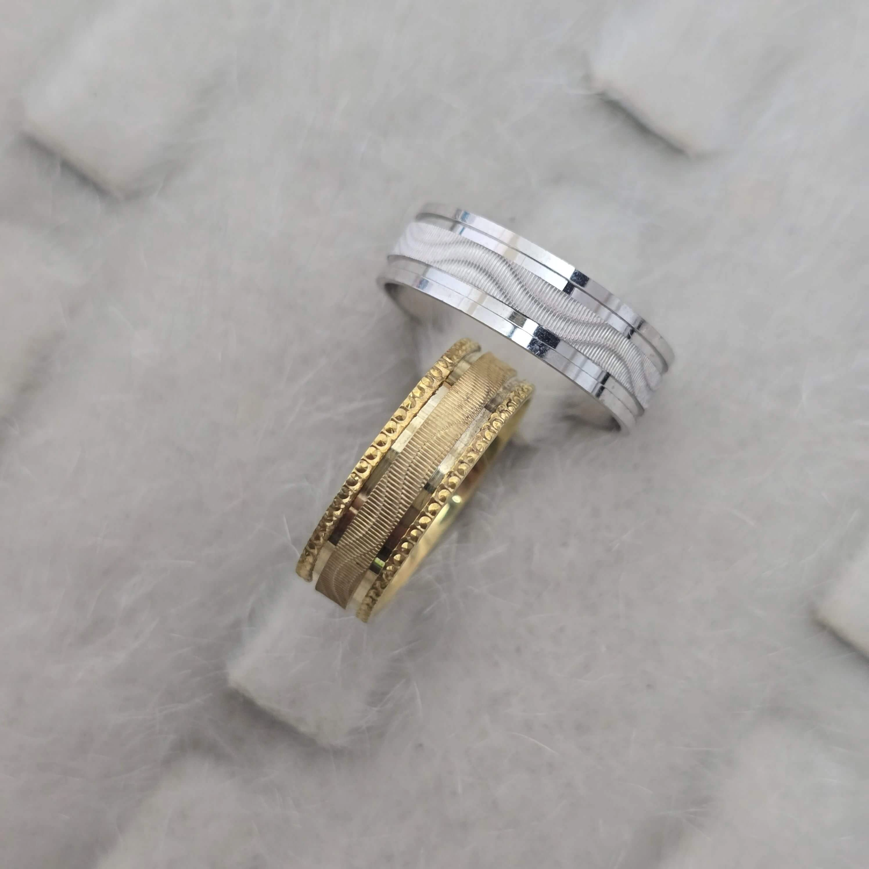 6mm Örgü Modern Çift Alyans – Silverfoni
