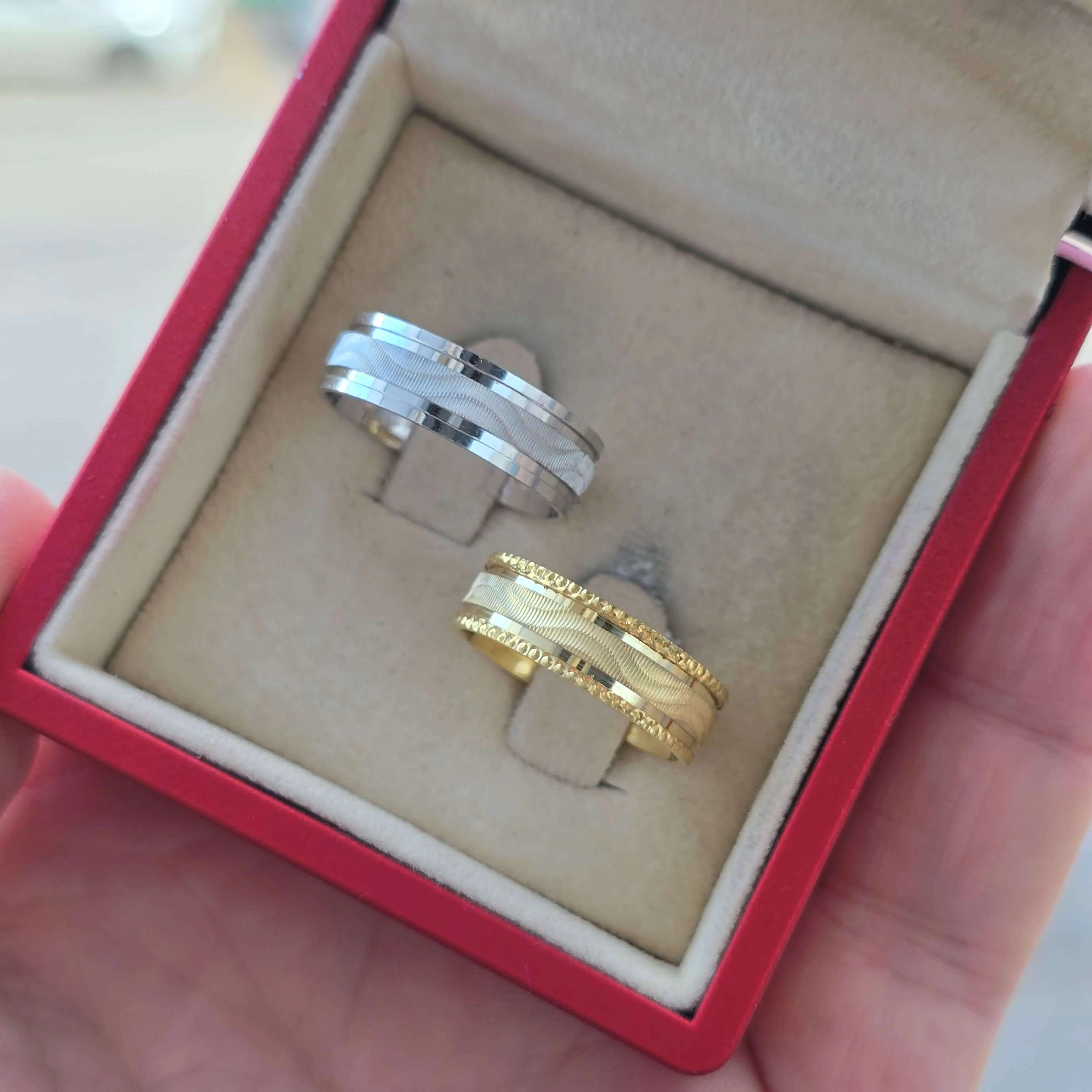 6mm Örgü Modern Çift Alyans – Silverfoni
