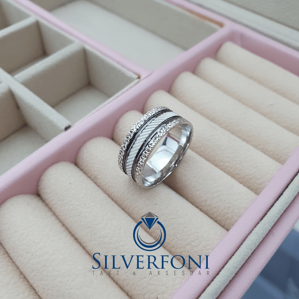 Silverfoni  Profil Modeli Modern Bayan Alyans