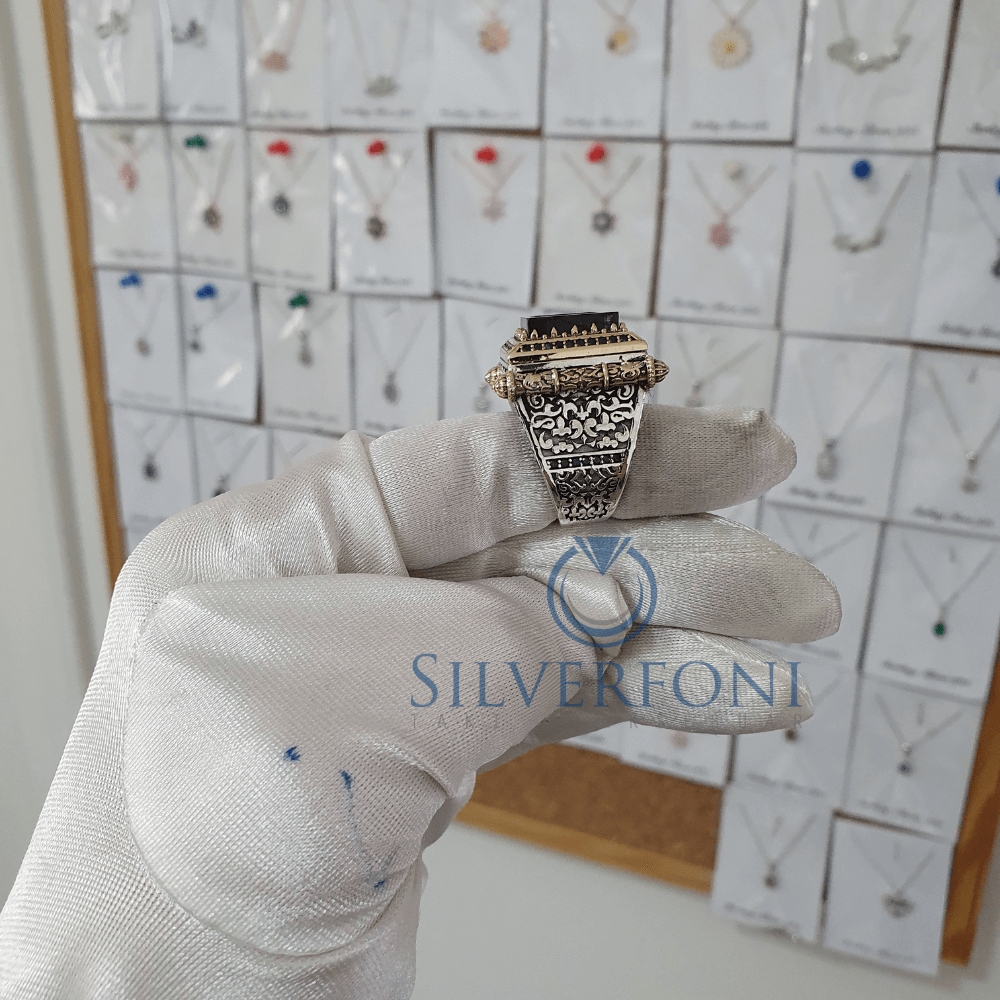 Silverfoni 925 Ayar Gümüş Koleksiyon 8  erkek yüzük