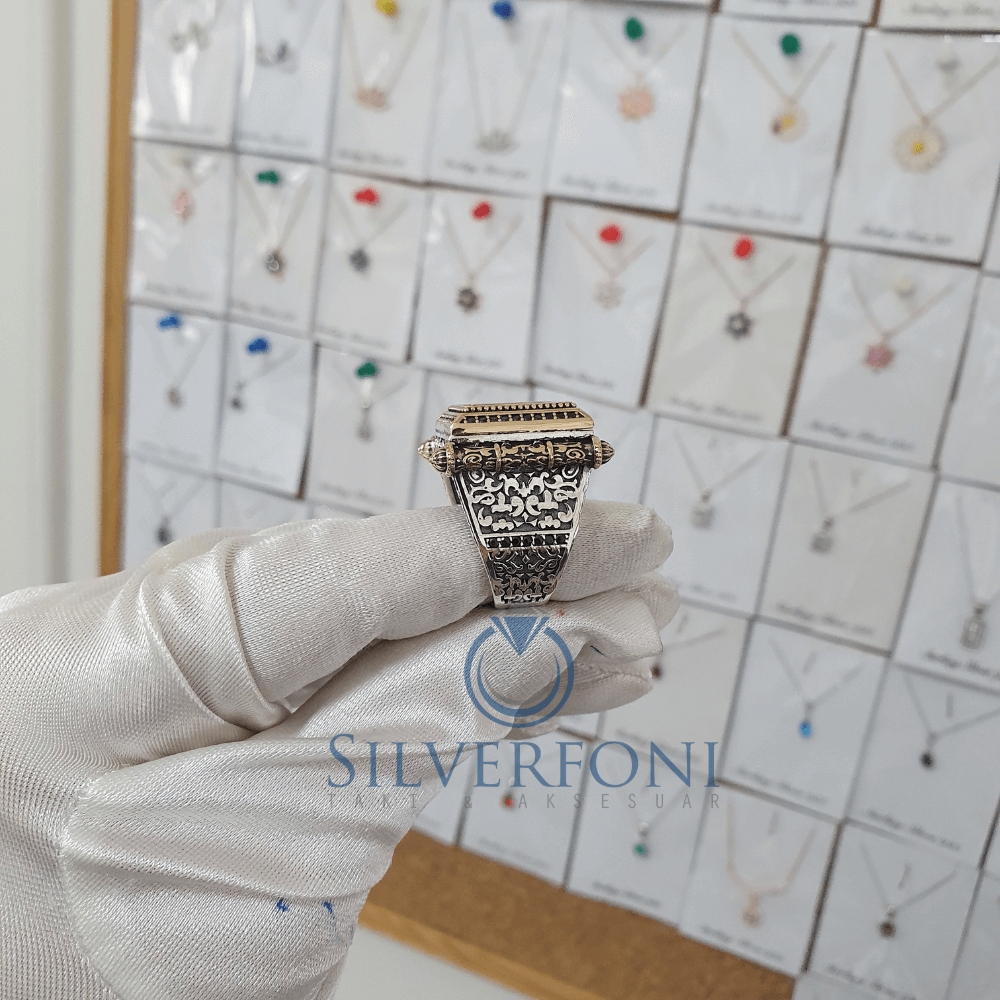 Silverfoni 925 Ayar Gümüş Koleksiyon 12  erkek yüzük