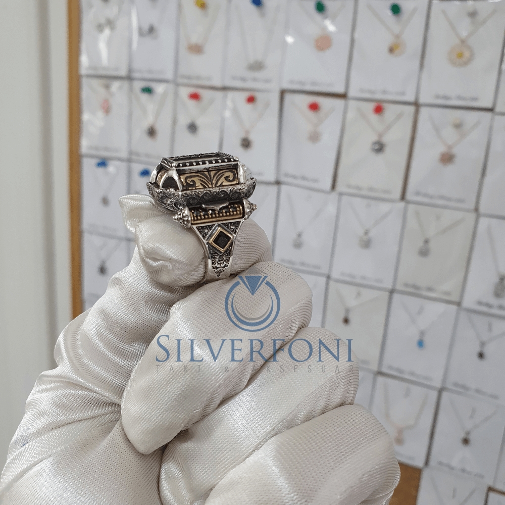 Silverfoni 925 Ayar Gümüş Koleksiyon 9  erkek yüzük