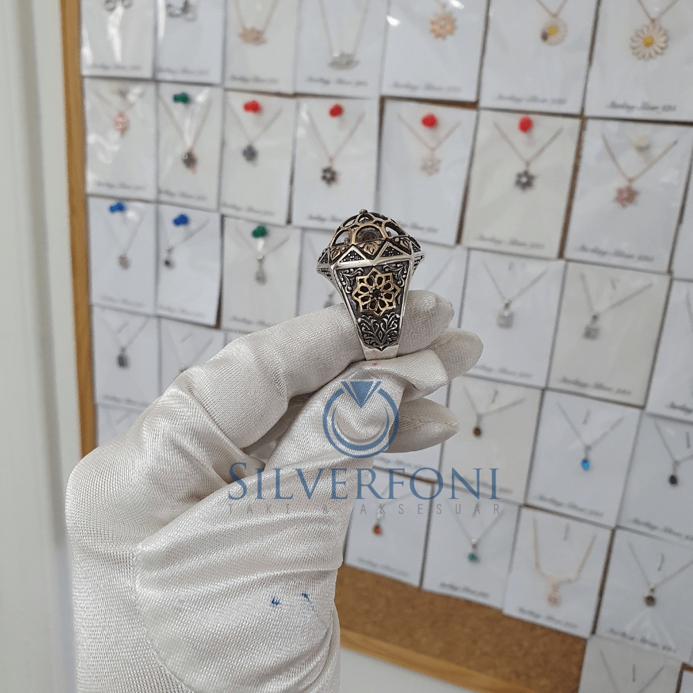 Silverfoni 925 Ayar Gümüş Koleksiyon 11  erkek yüzük