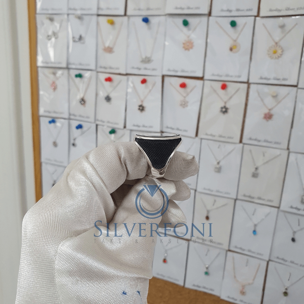 Silverfoni 925 Ayar Gümüş Koleksiyon 7  erkek yüzük