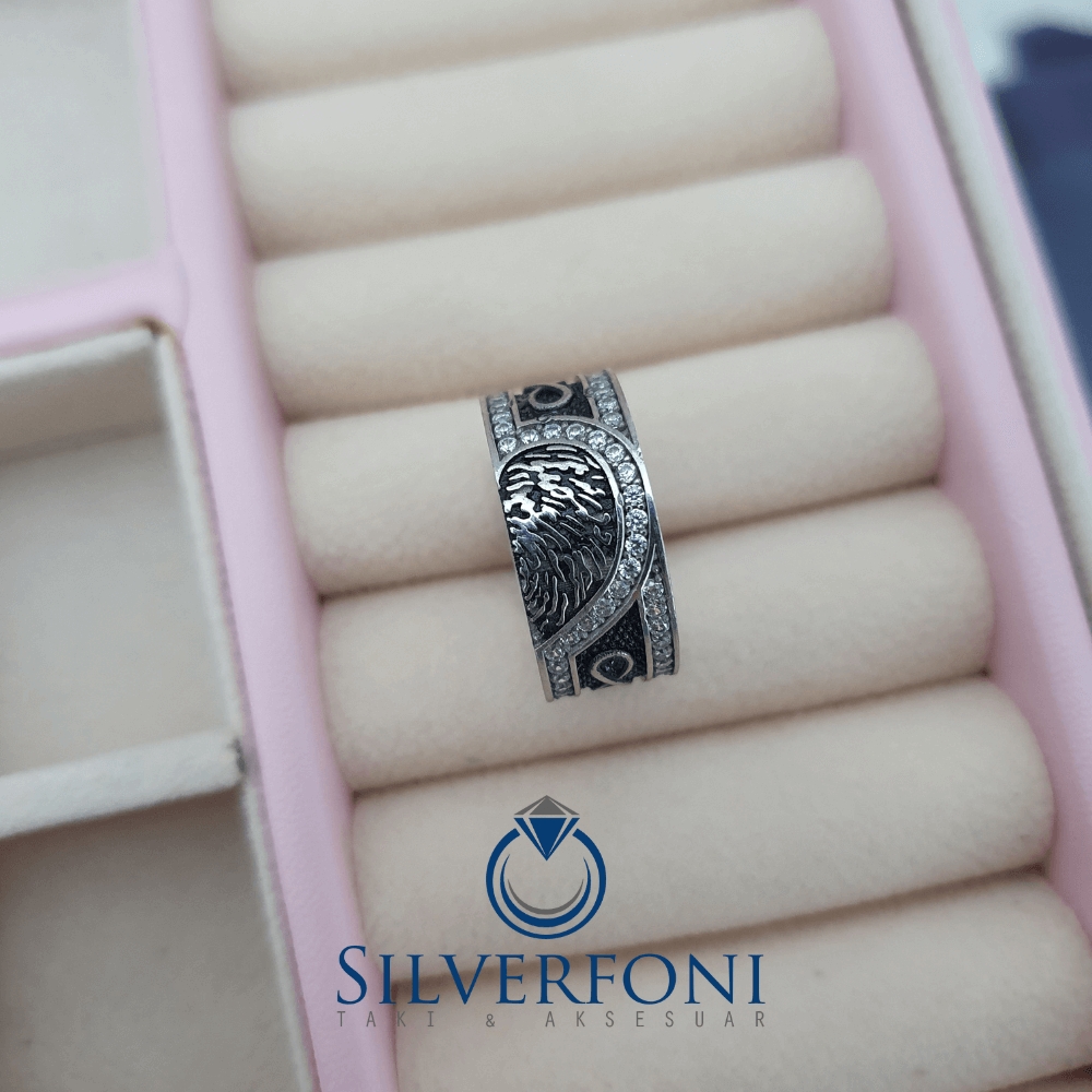 Silverfoni  Sonsuz Kalp Modeli Kadın Taşlı Alyans
