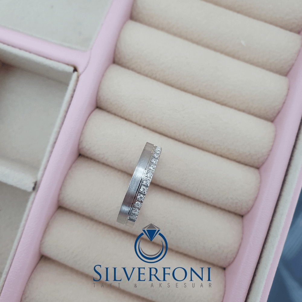 Silverfoni  Harmoni Taşlı Bayan Alyans