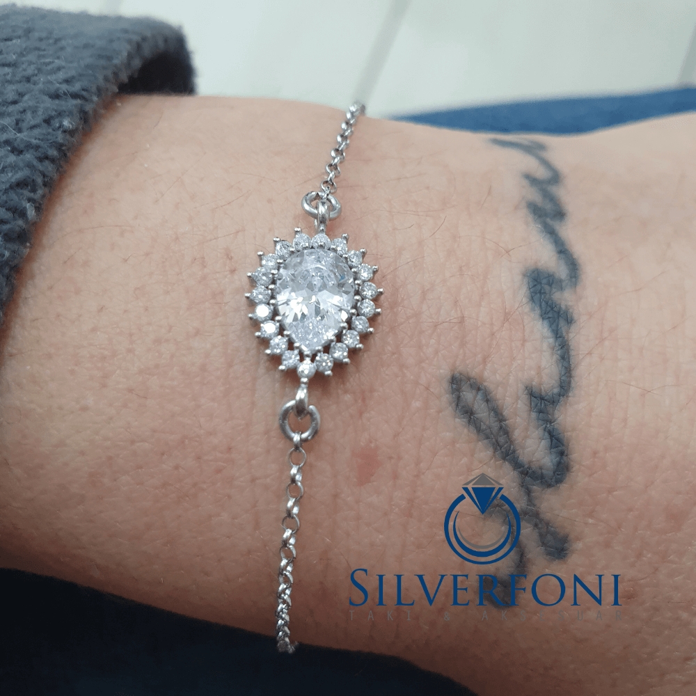 Silverfoni 925 Ayar Gümüş  Baget  Bileklik
