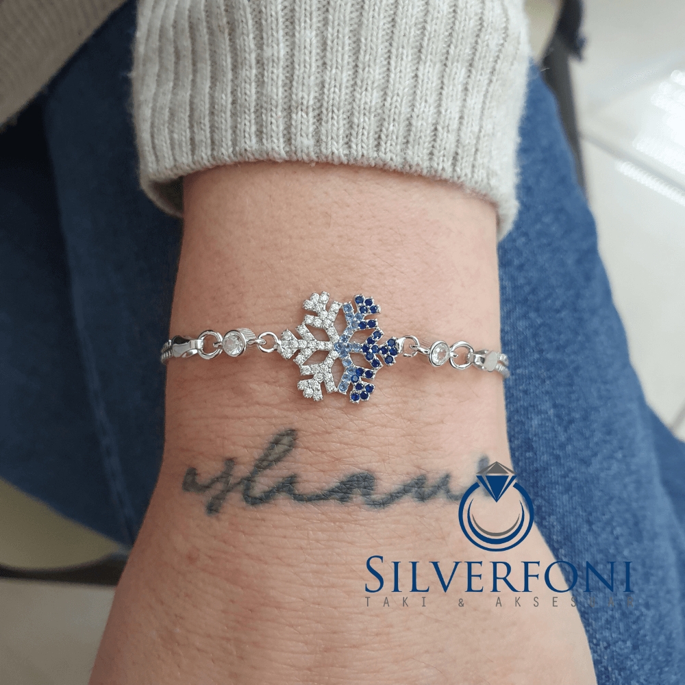 Silverfoni 925 Ayar Gümüş Kartanesi  Bileklik