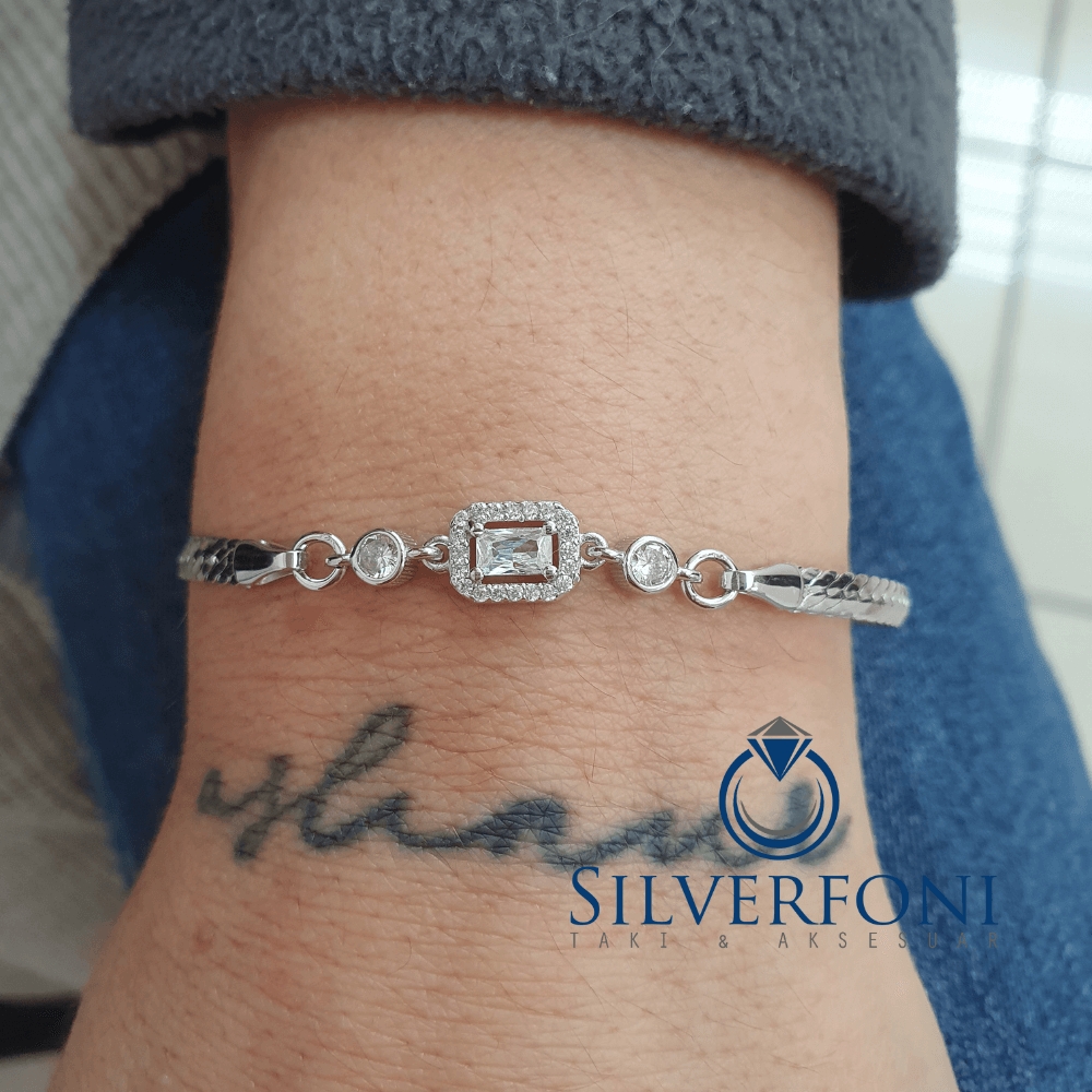 Silverfoni 925 Ayar Gümüş Baget Bileklik