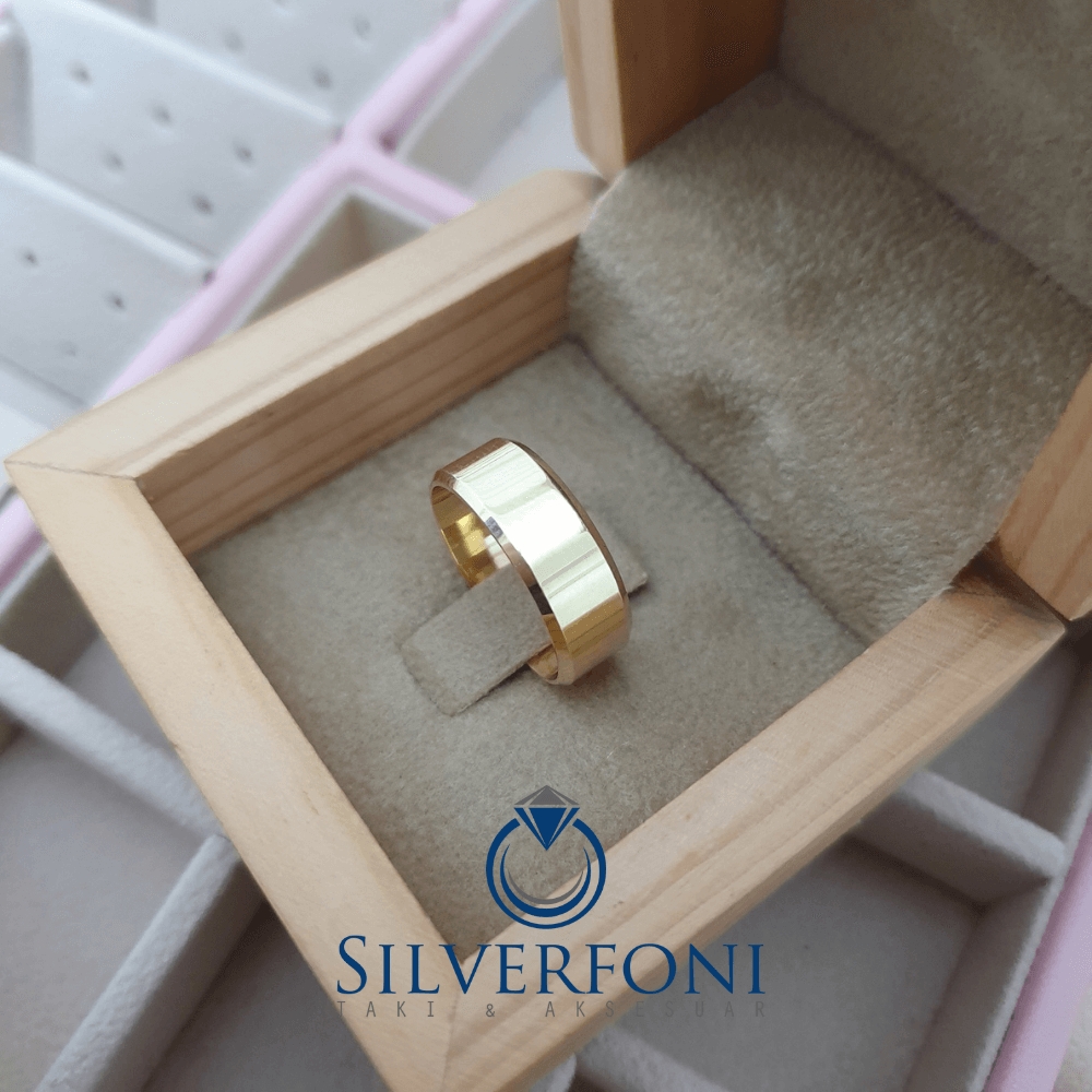 Silverfoni  Bayan 7mm Küt Kesim Klasik Gümüş Alyans