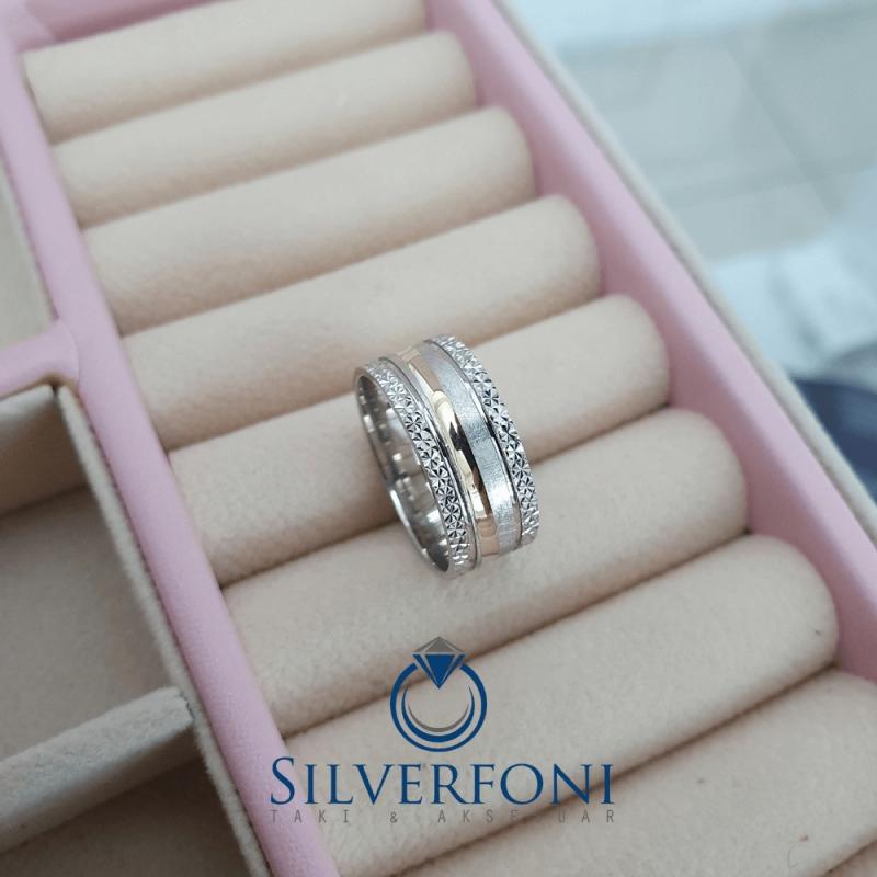 Suyolu Modeli Modern Bayan Alyans – Silverfoni