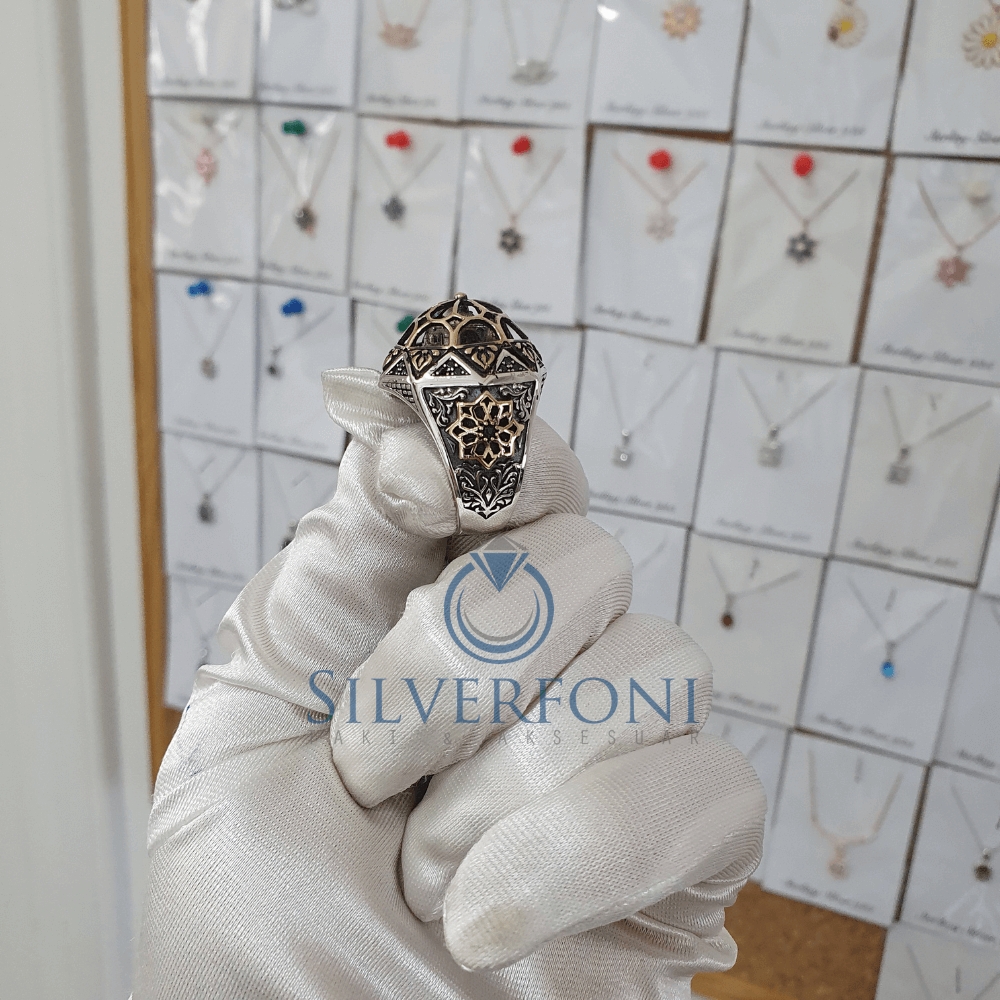 Silverfoni 925 Ayar Gümüş Koleksiyon 11  erkek yüzük