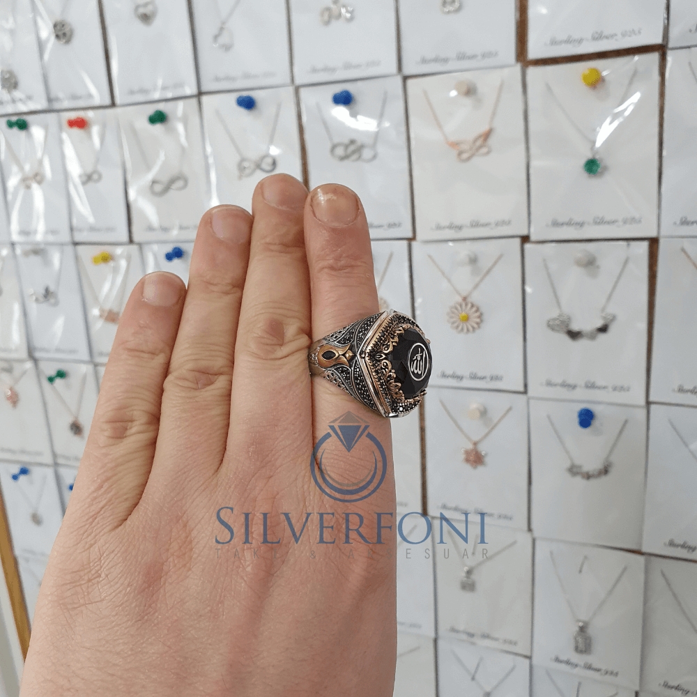 Silverfoni 925 Ayar Gümüş Koleksiyon 14  erkek yüzük