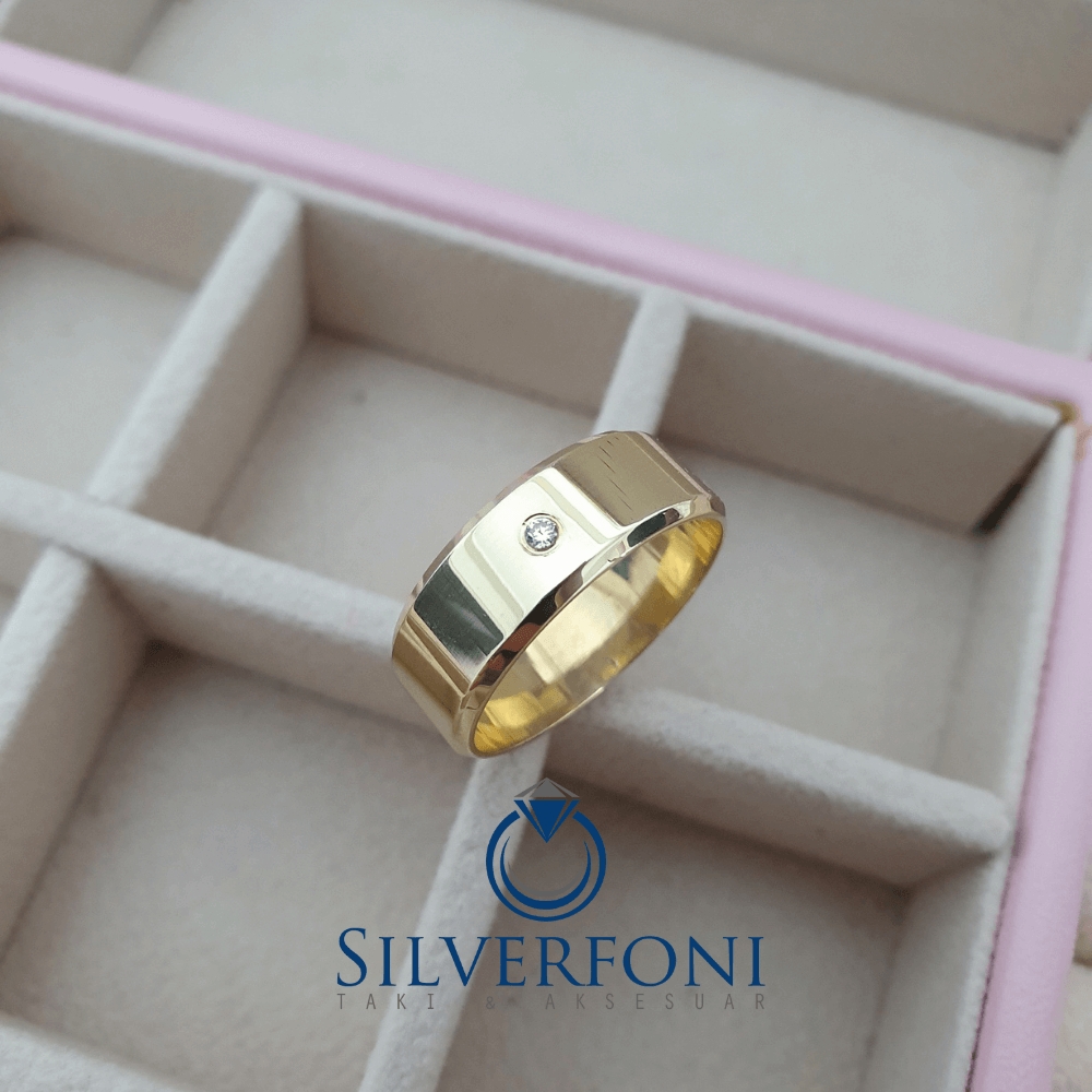 Silverfoni Minimal Işıltı Bayan Alyans