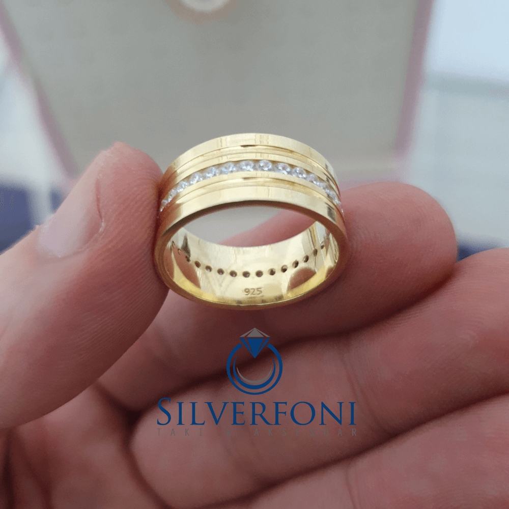 Silverfoni Lina Taşlı Bayan Alyans