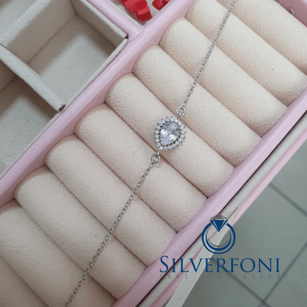 Silverfoni 925 Ayar Gümüş  Baget  Bileklik