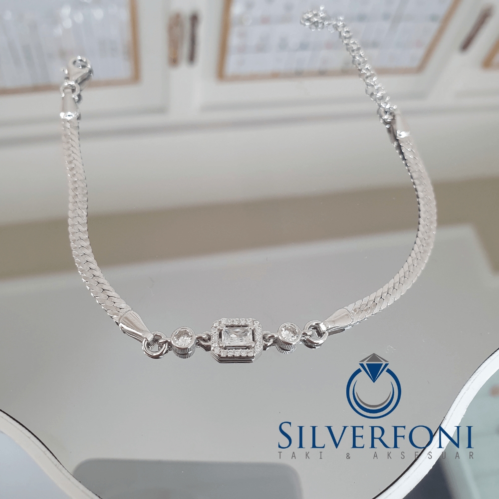 Silverfoni 925 Ayar Gümüş Baget Bileklik