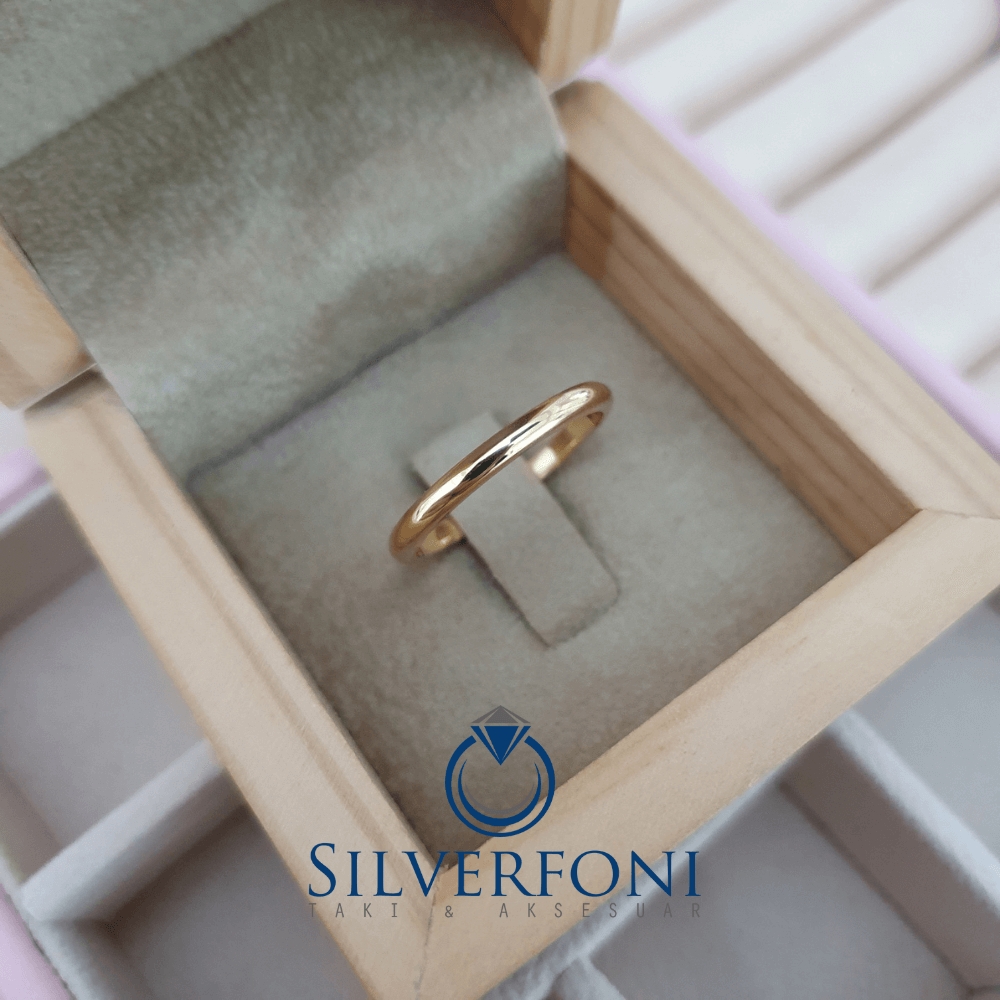 Silverfoni  Erkek 2mm Klasik Gümüş Alyans – 925 Ayar El İşçiliği