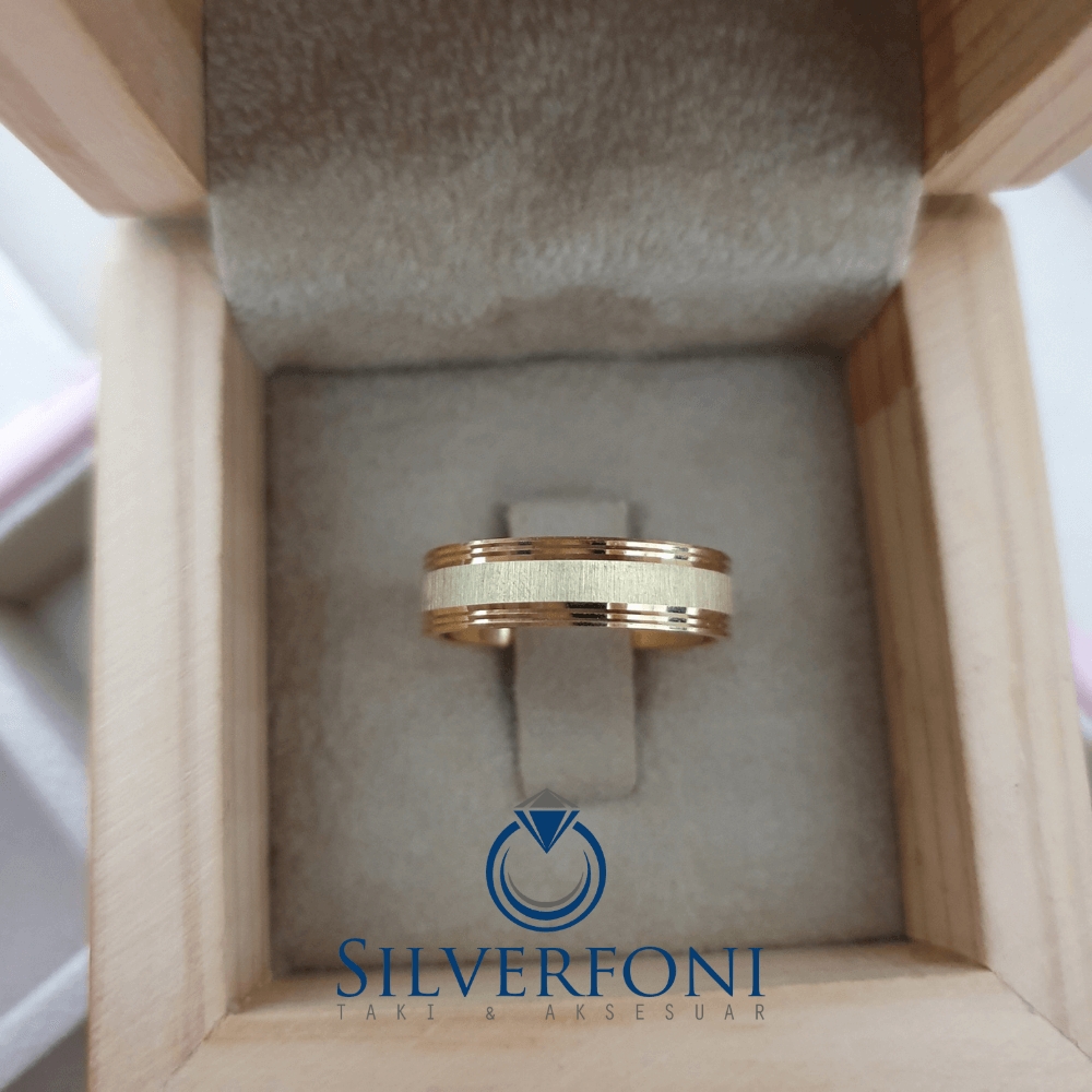 Silverfoni  Erkek Berrak Modeli Klasik Gümüş Alyans