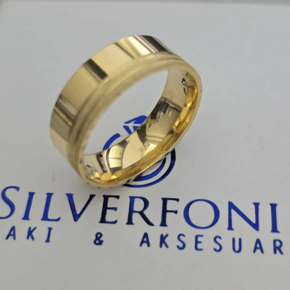 Silverfoni  Erkek  Simli El İşi Alyans