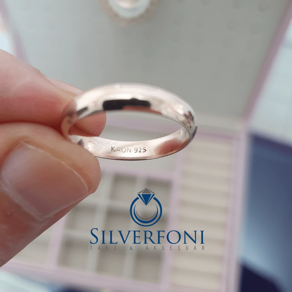 Silverfoni  Bayan 4mm Bombe Klasik Gümüş Alyans